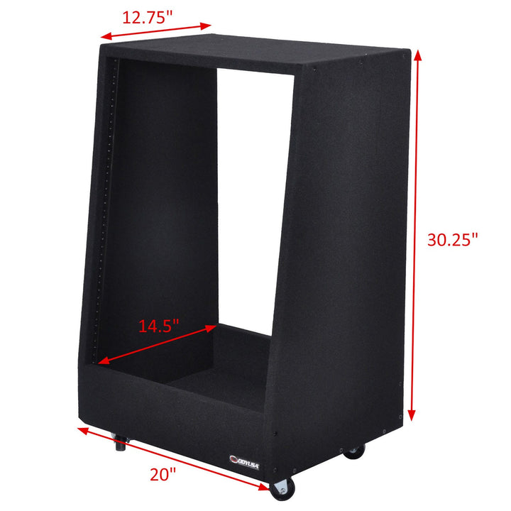 Odyssey CRS14WSS 14U Carpeted Pro Studio Rack with Wheels – view 2