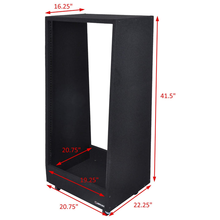 Odyssey CRS20USS162243W 20U Carpeted Studio Rack MKII with Wheels - Assembly Required – view 2