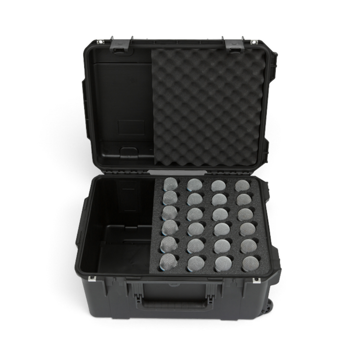 SKB SKB iSeries 2015-24 24-Mic Case (Black, Pre-Cut Foam) - Microphone Cases