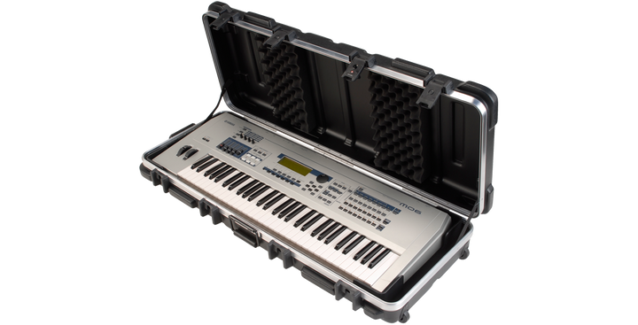 SKB SKB 1SKB-4214W ATA 61 Note Keyboard Case (Black / Pre-Cut) - Instrument Cases