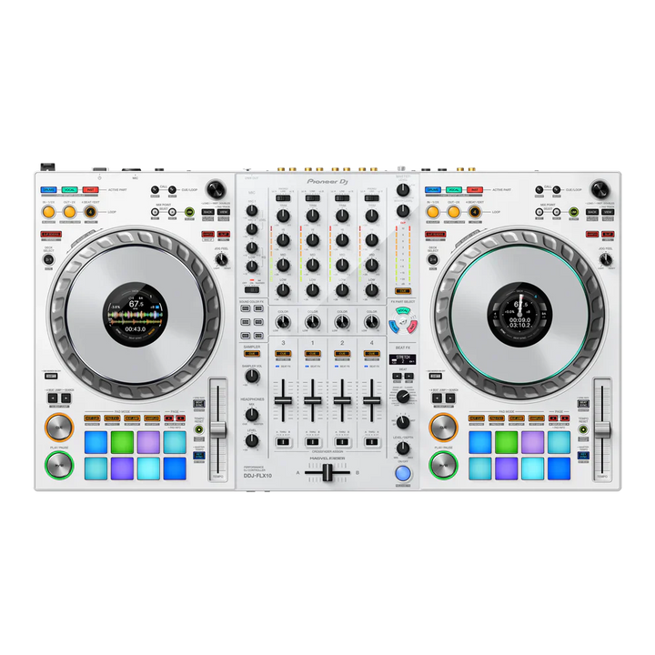 Pioneer DJ Pioneer DJ DDJ FLX10 Limited Edition 4-Channel Professional DJ Controller (White)
