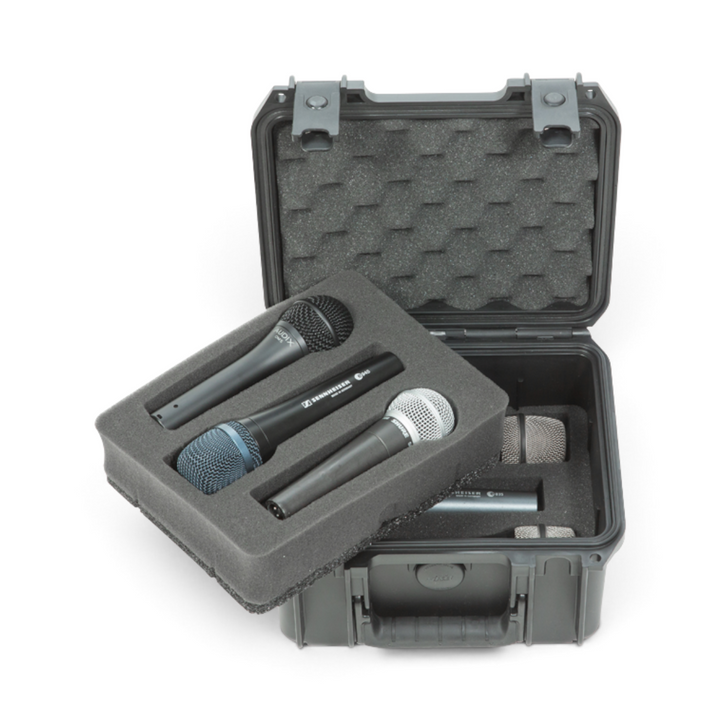 SKB SKB iSeries 0907-6 Six Mic Case (Black, Pre-Cut Foam) - Microphone Cases