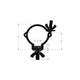 Global Truss MINI-360-BLK Aluminum 2in Clamp w/Wing Nut for F31/F32/F33/F34 - 220lb Rated (Black)