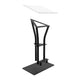 Global Truss DT-ERGO-LECTERN-BLK Aluminum Lectern Podium w/Top/Foot Stand/Shelf (Black)