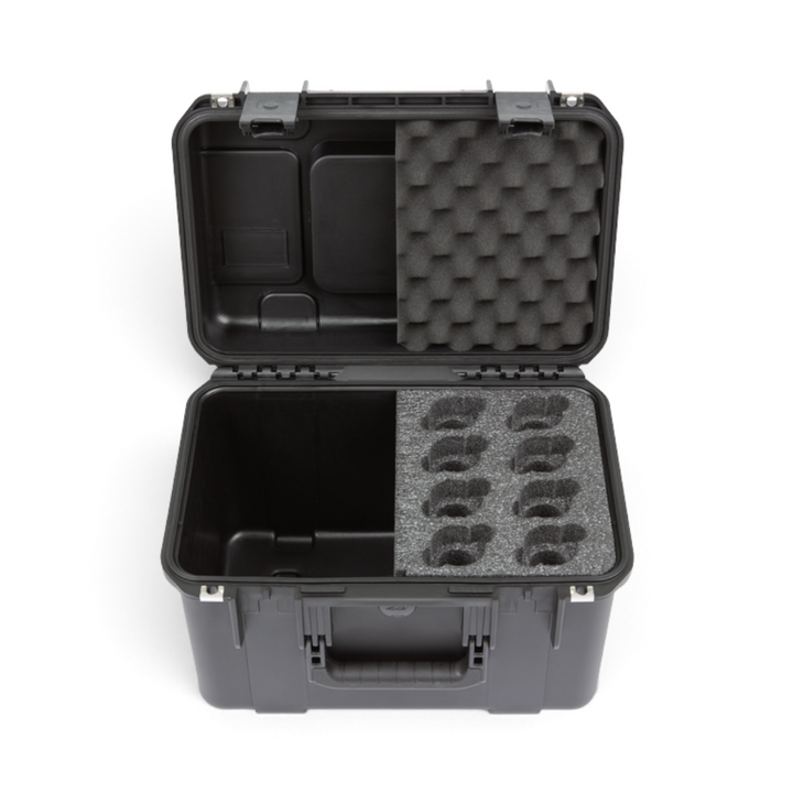 SKB SKB iSeries 1610-8 8-Mic Case (Black, Pre-Cut Foam) - Microphone Cases
