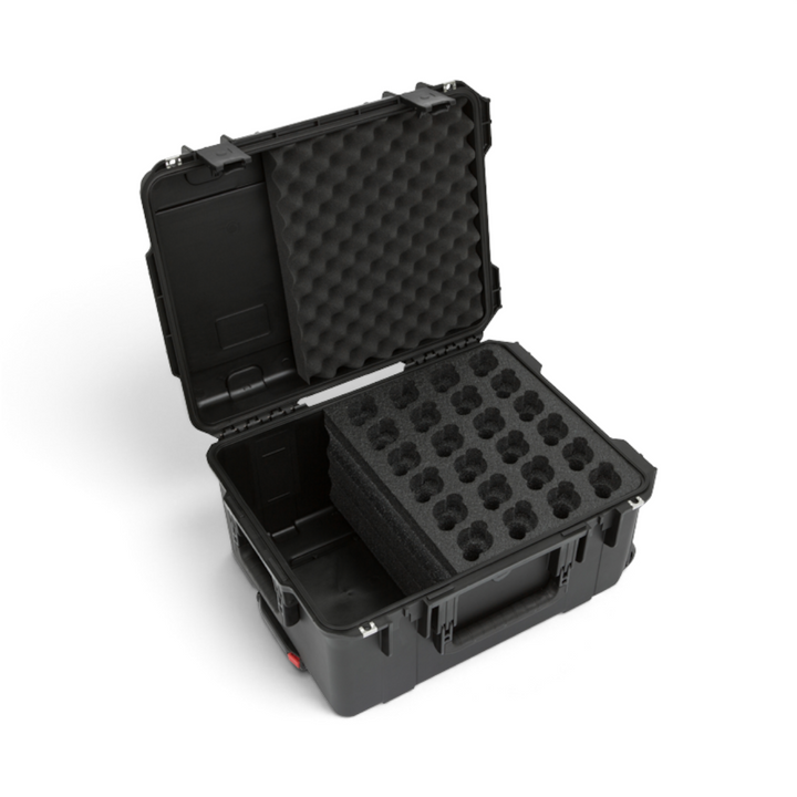 SKB SKB iSeries 2015-24 24-Mic Case (Black, Pre-Cut Foam) - Microphone Cases