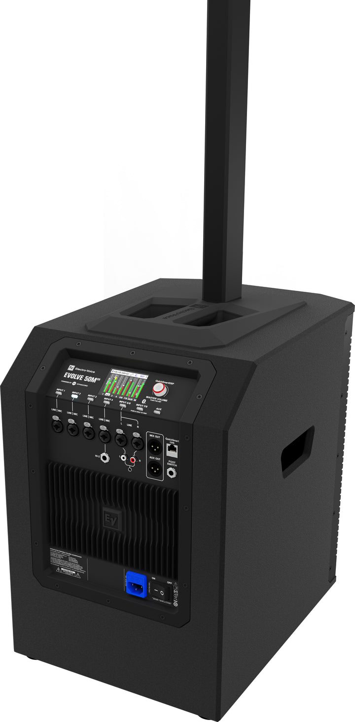 Electro-Voice Electro-Voice EVOLVE 50M G2 12in Powered Subwoofer Base with Mixer, Column Sold Separately (Black)