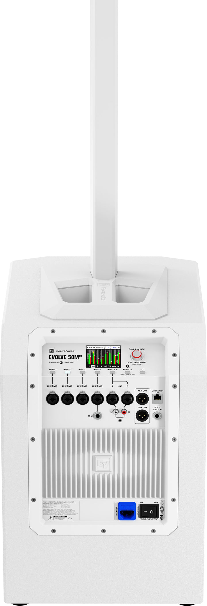 Electro-Voice Electro-Voice EVOLVE 50M G2 12in Powered Subwoofer Base with Mixer, Column Sold Separately (White)