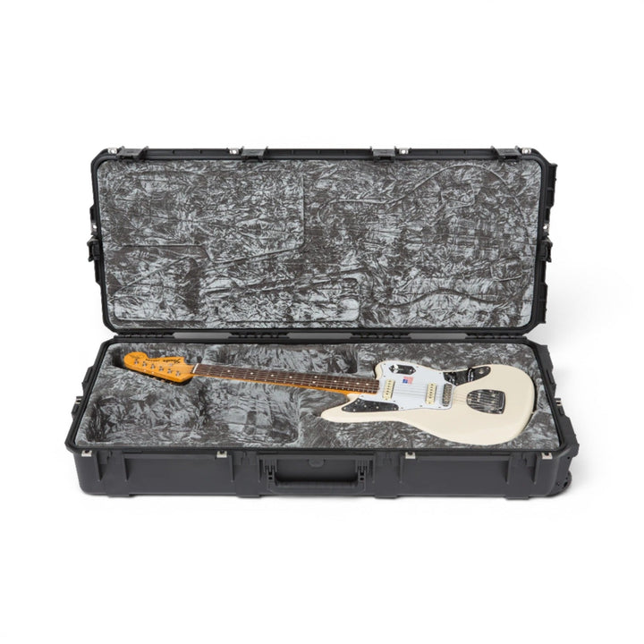 SKB SKB iSeries 4217-62 Waterproof Jaguar / Jazzmaster Guitar Flight Case (Black) - Guitar Stands