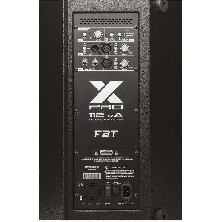 FBT X-PRO 112MA 1500W Powered 2-Way Bluetooth Stage Monitor - 12"