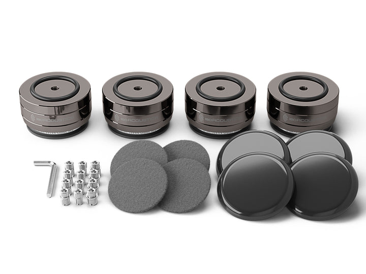 IsoAcoustics IsoAcoustics GAIA-TITAN Cronos Neo Speaker Isolation Feet (4-Pack, Dark Chrome)