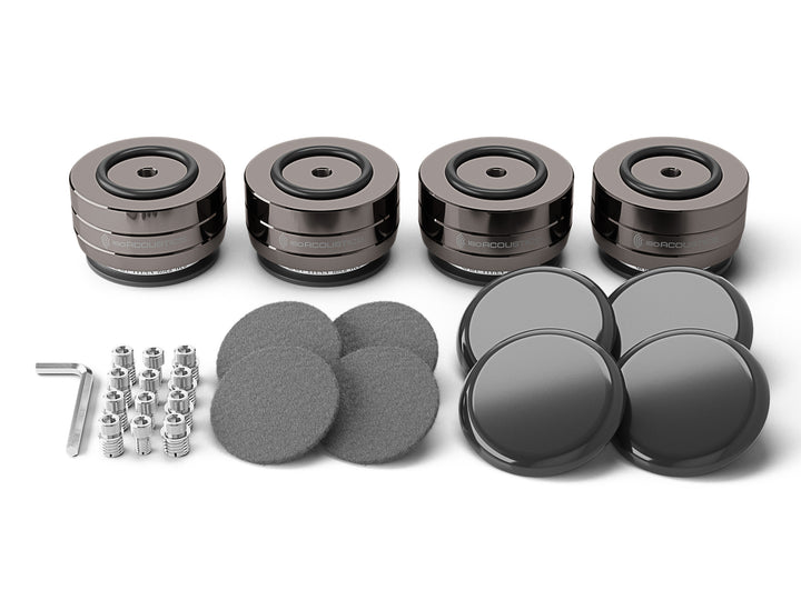 IsoAcoustics IsoAcoustics GAIA-TITAN Rhea Neo Speaker Isolation Feet (4-Pack, Dark Chrome)