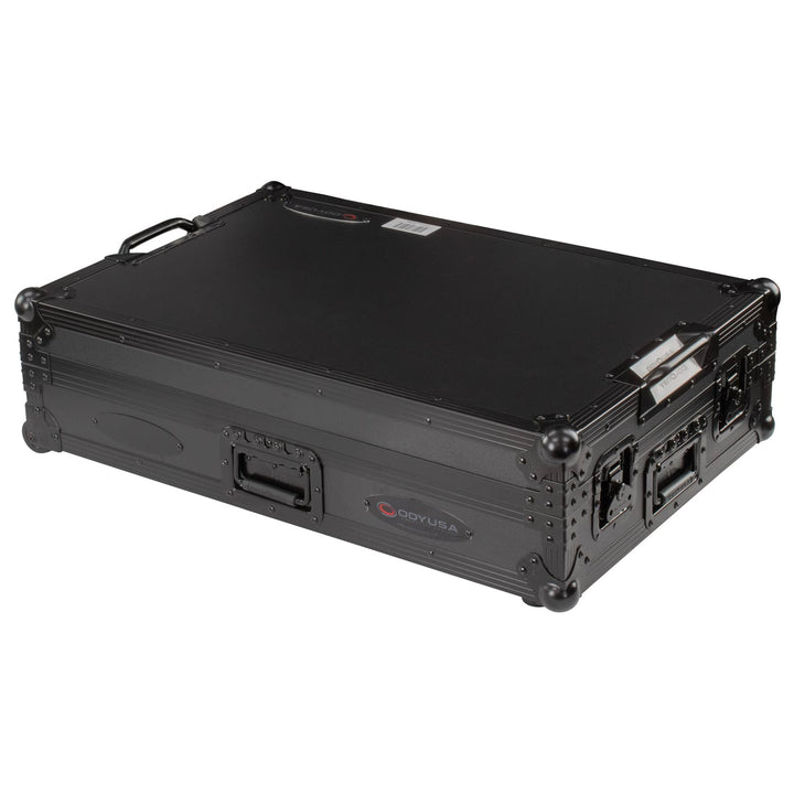 Odyssey FZDDJFLX10CWBL 1U Flight Case with Wheels for Pioneer DDJ-FLX10 - Black – view 6
