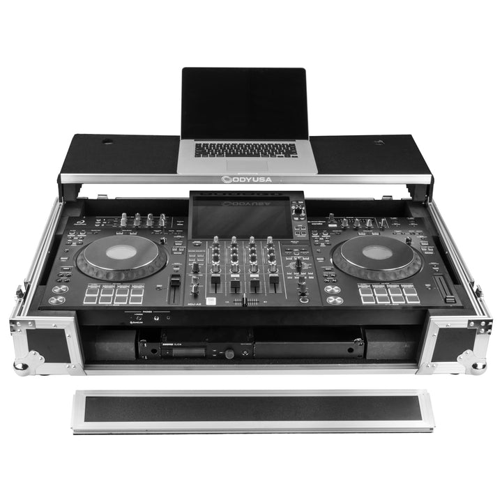 Odyssey FZGSATXDJAZW Glide-Style Flight Case for AlphaTheta XDJ-AZ - 1U Rack, Wheels – view 2