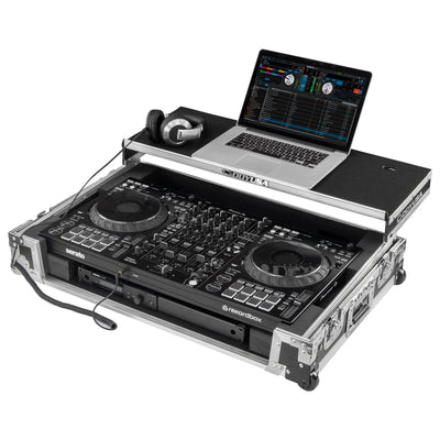 Odyssey Odyssey FZGSDDJFLX10CW Glide-Style 1U Flight Case for Pioneer DJ DDJ-FLX10 - Corner Wheels