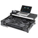 Odyssey FZGSDDJFLX10CWBL Glide-Style 1U Flight Case for DDJ-FLX10 - Black, Corner Wheels