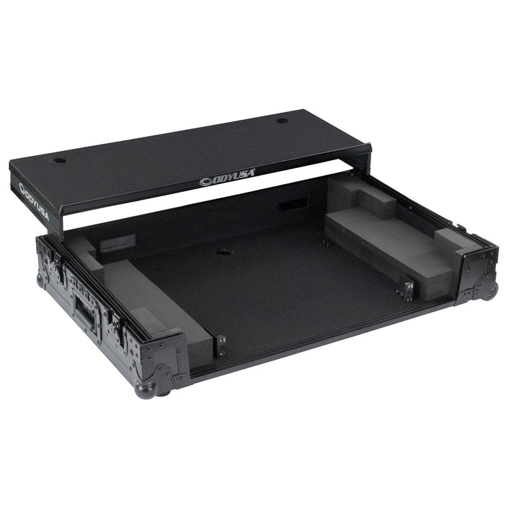 Odyssey FZGSDDJFLX10CWBL Glide-Style 1U Flight Case for DDJ-FLX10 - Black, Corner Wheels – view 4