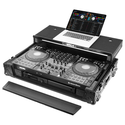 Odyssey Odyssey FZGSDDJFLX10W1BL Glide-Style 1U Flight Case for Pioneer DJ DDJ-FLX10 - Black, Wheels