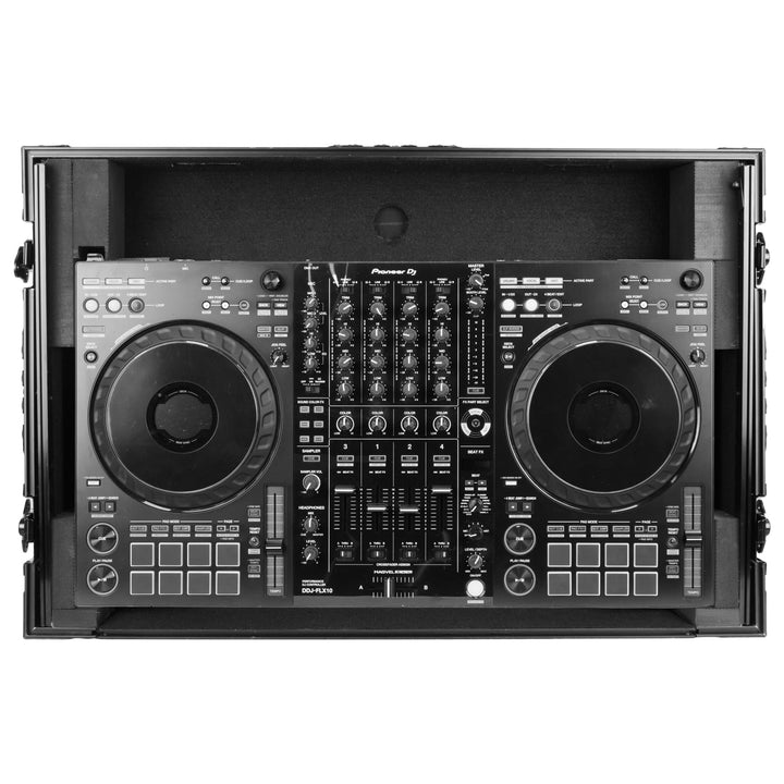 Odyssey FZGSDDJFLX10W1BL Glide-Style 1U Flight Case for Pioneer DJ DDJ-FLX10 - Black, Wheels – view 4