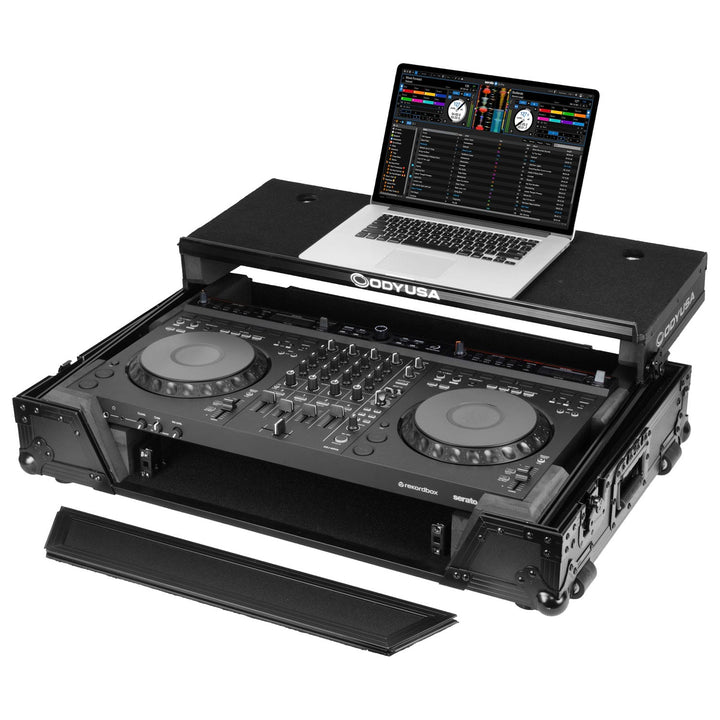 Odyssey FZGSDDJGRV6W1BL Glide-Style 1U Flight Case for AlphaTheta DDJ-GRV6 - Black