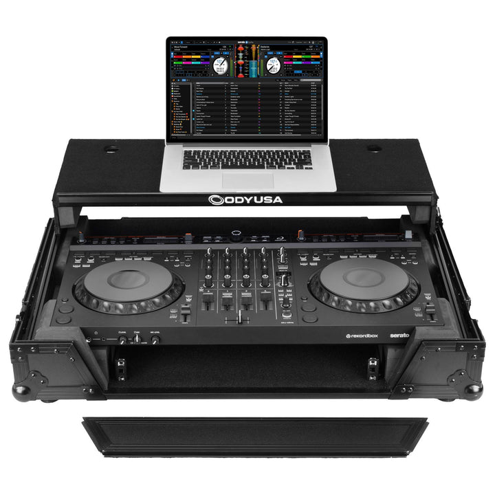 Odyssey FZGSDDJGRV6W1BL Glide-Style 1U Flight Case for AlphaTheta DDJ-GRV6 - Black – view 2