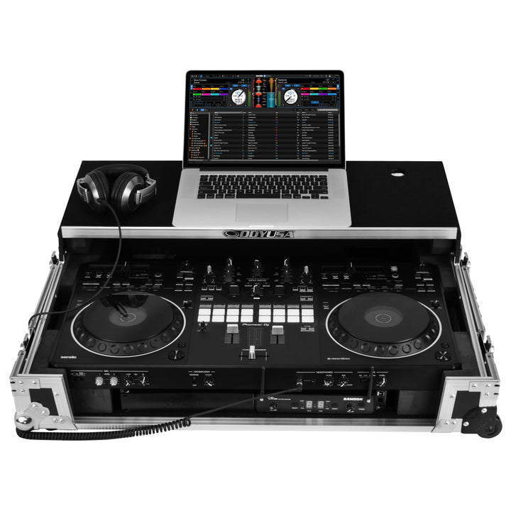 Odyssey FZGSDDJREV5CW Glide-Style 1U Flight Case for Pioneer DJ DDJ-REV5 - Wheels – view 2