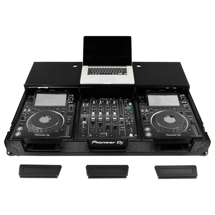 Odyssey FZGSP12CDJW2BL Glide-Style Flight Coffin for 12" Mixer + 2 Media Players - Black – view 2