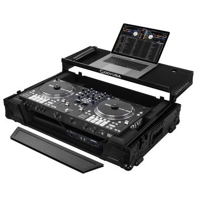 Odyssey Odyssey FZGSRANEONEW1BL Glide-Style 1U Flight Case for RANE One - Black, Wheels