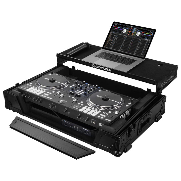 Odyssey FZGSRANEONEW1BL Glide-Style 1U Flight Case for RANE One - Black, Wheels