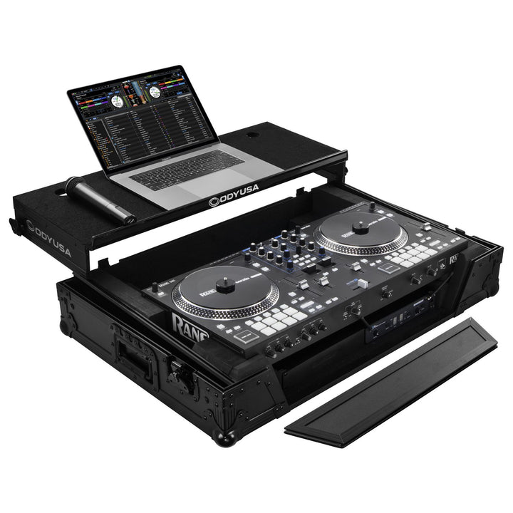 Odyssey FZGSRANEONEW1BL Glide-Style 1U Flight Case for RANE One - Black, Wheels – view 3