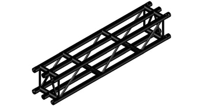 Global Truss Global Truss DT36-150-BLK 1.5m (4.92ft) Square Truss with Center Chords (Black)