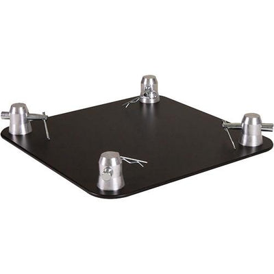 Global Truss Global Truss F34-SQ-4137-BLACK Aluminum Base Plate for F34 - 12in x 12in (Black)