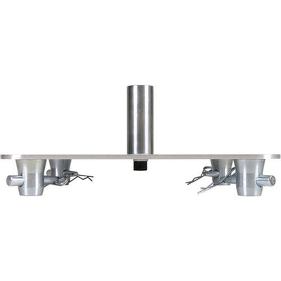 Global Truss Global Truss F34-SQ-4137-SAP Aluminum Base Plate with Pole Mount for F34 - 12in x 12in