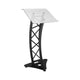 Global Truss GT-LECTERN-PRO-BLK Curved Aluminum Lectern with Acrylic Surface (Black)