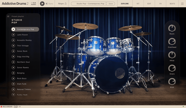 XLN Audio Addictive Drums 2: Studio Pop ADpak