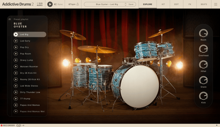 XLN Audio Addictive Drums 2: Blue Oyster ADpak