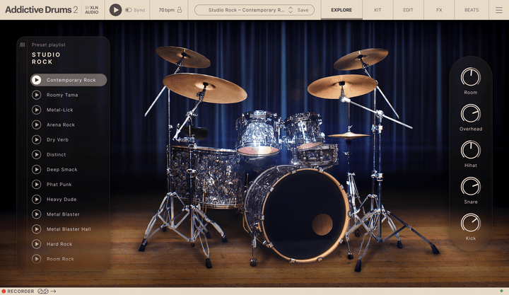 XLN Audio Addictive Drums 2: Studio Rock ADpak