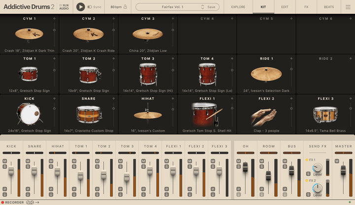 XLN Audio Addictive Drums 2: Fairfax Vol. 1 ADpak
