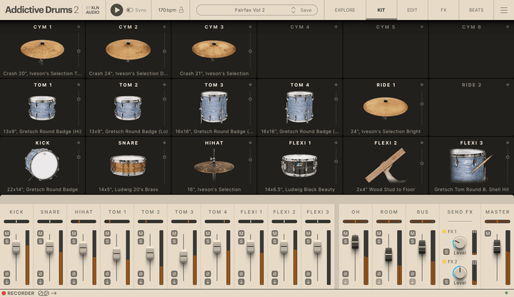 XLN Audio Addictive Drums 2: Fairfax Vol. 2 ADpak