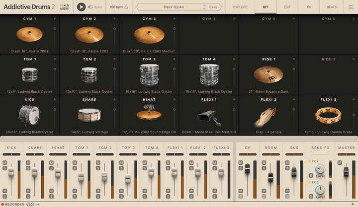 XLN Audio Addictive Drums 2: Black Oyster ADpak