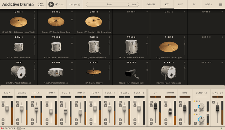 XLN Audio Addictive Drums 2: Funk ADpak