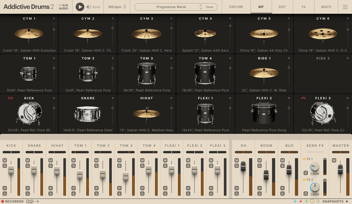 XLN Audio Addictive Drums 2: Progressive Metal ADpak