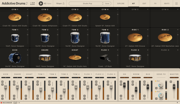 XLN Audio Addictive Drums 2: Studio Pop ADpak