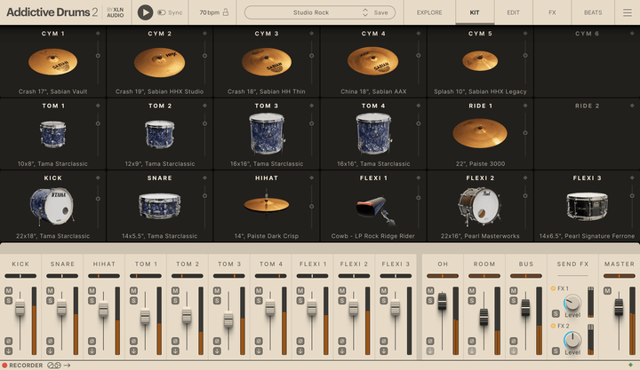 XLN Audio Addictive Drums 2: Studio Rock ADpak