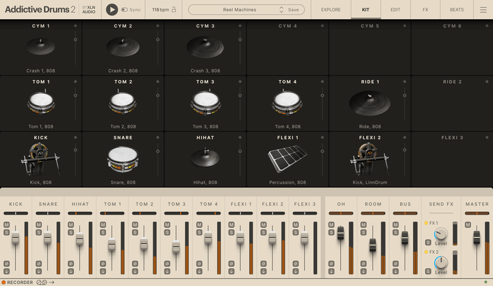 XLN Audio Addictive Drums 2: Reel Machines ADpak