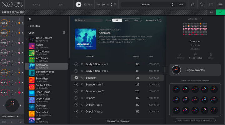 XLN Audio XO Expansions: Amapiano