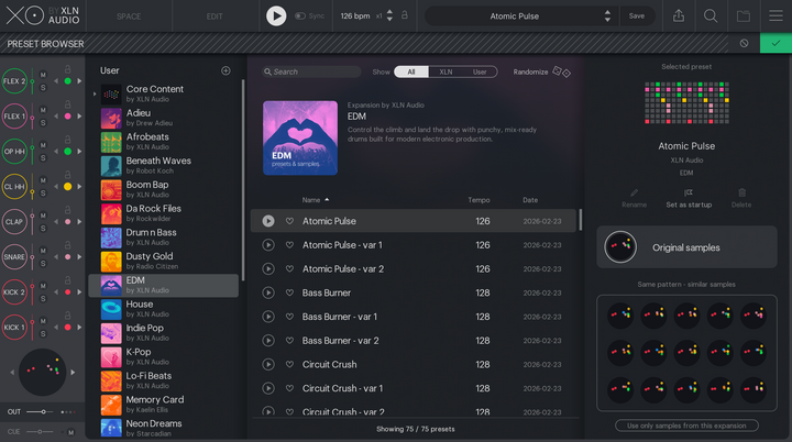 XLN Audio XO Expansion: EDM