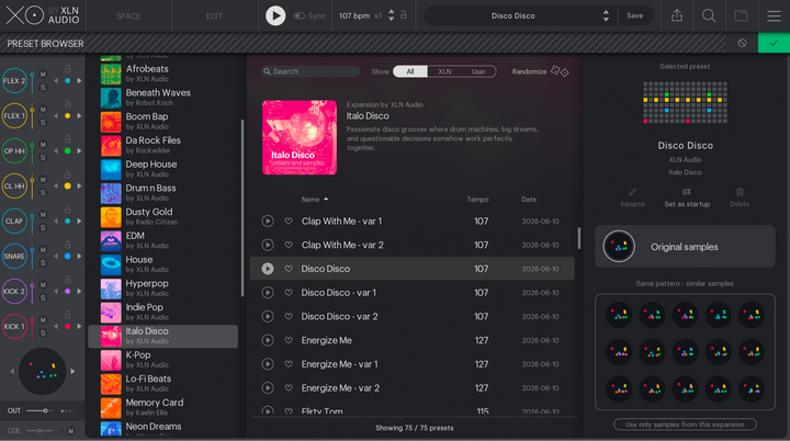 XLN Audio XO Expansion: Italo Disco