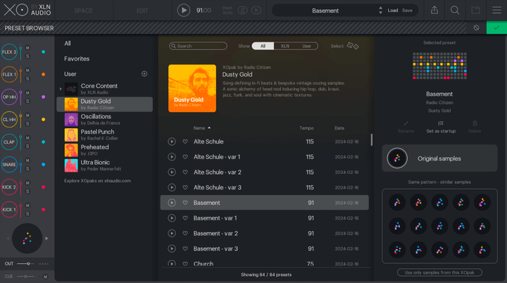 XLN Audio XO Expansion: Dusty Gold