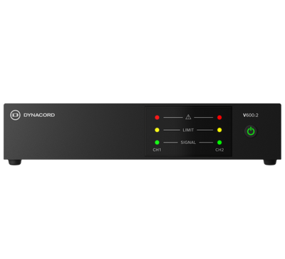 Dynacord Dynacord V600:2 Two-Channel 600W Power Amplifier For Commercial Installations (1 RU, 1/2-Rack) - Amplifiers & Receivers